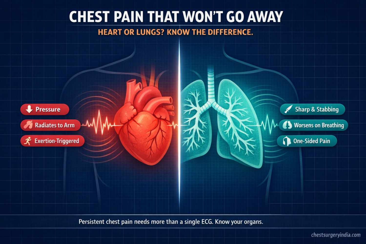 Chest Pain That Won't Go Away: Heart or Lungs?